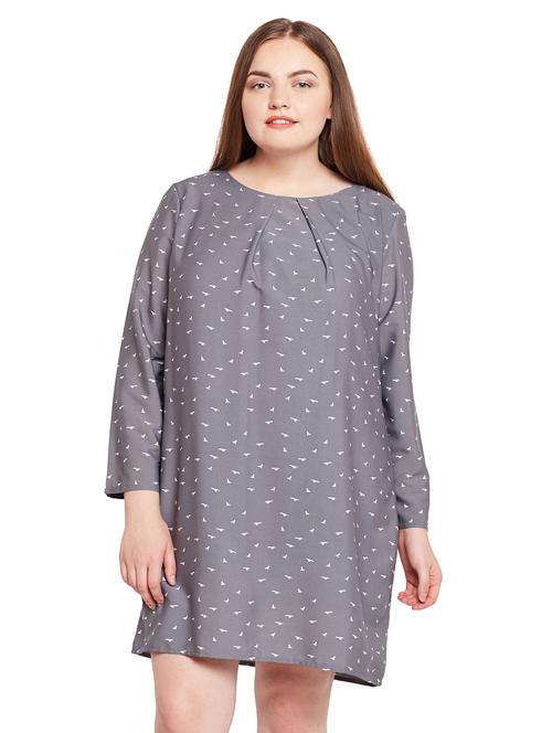 pleated detail a-line plus dress - 15624382 - Very Small Image - 1