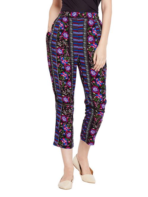 lace detail slim fit crop pant - 15624497 - Very Small Image - 1