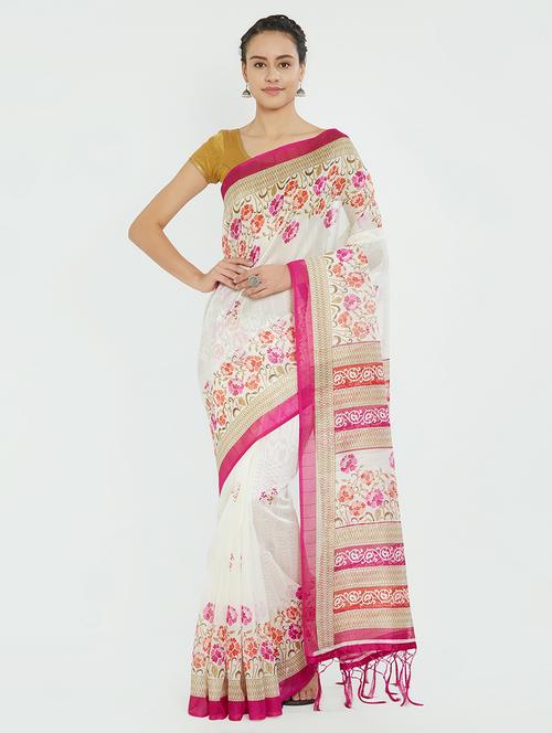 ditsy floral bhagalpuri saree with blouse - 15624585 - Very Small Image - 1