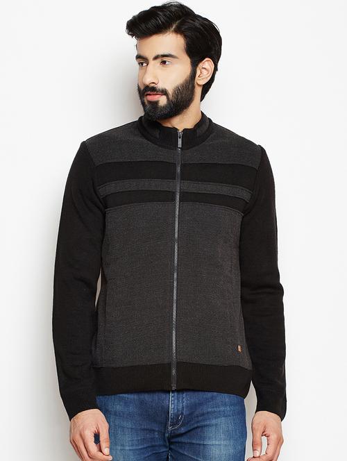 black cotton casual jacket - 15625143 - Very Small Image - 1