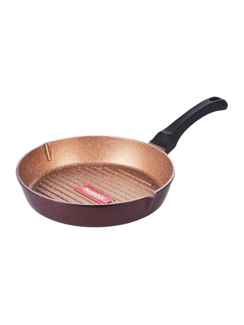 granite finish non-stick aluminium round shape grill pan - big size (25.5cm, 1.9 ltrs) - 15625745 - Very Small Image - 1