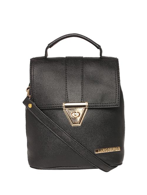 black leatherette (pu) fashion backpack - 15625751 - Very Small Image - 1