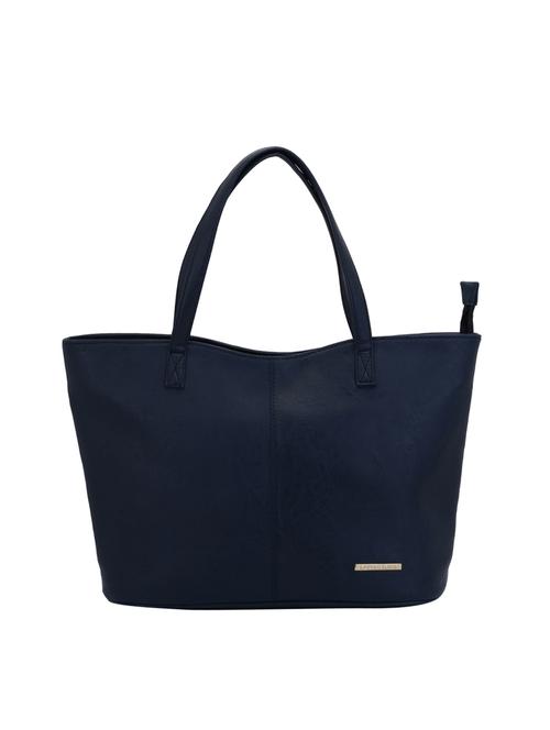 blue leatherette (pu) handbag - 15625849 - Very Small Image - 1