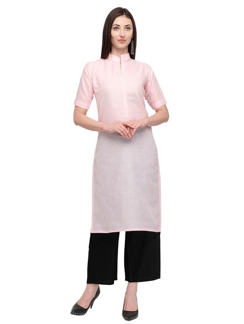 soild kurta with palazzo set - 15626658 - Very Small Image - 1