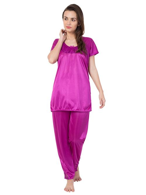 lace detail nightwear pajama set - 15626842 - Very Small Image - 1
