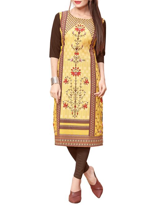 printed straight kurta - 15629752 - Very Small Image - 1