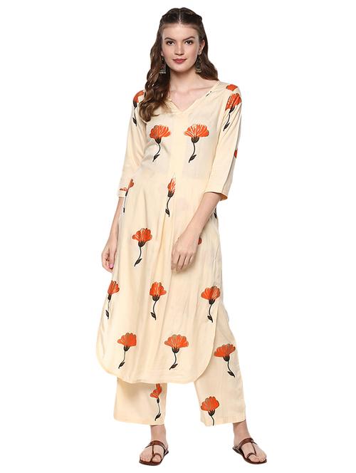printed straight kurta - 15630134 - Very Small Image - 1