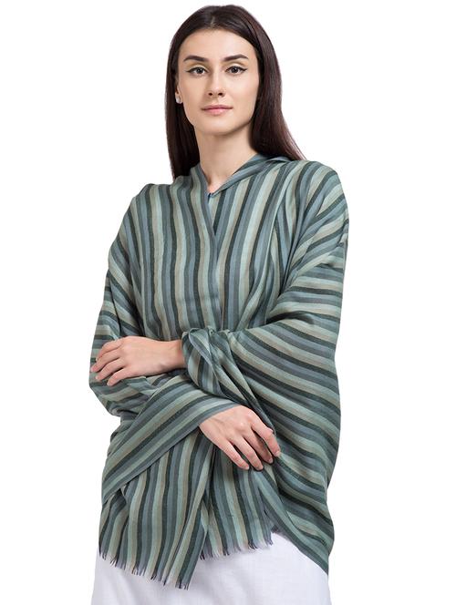 stripes wool others shawl - 15630218 - Very Small Image - 1