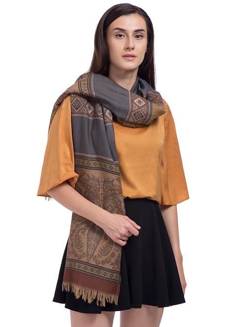 paisley woolen shawl  - 15630219 - Very Small Image - 1