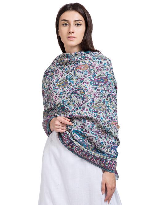 paisley woolen shawl  - 15630220 - Very Small Image - 1