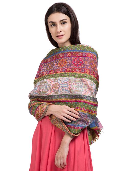 paisley woolen shawl  - 15630222 - Very Small Image - 1