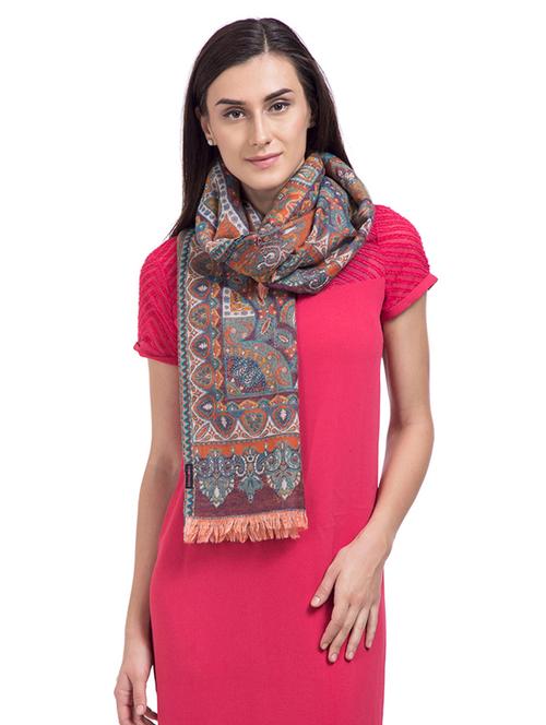 paisley woolen stole - 15630240 - Very Small Image - 1