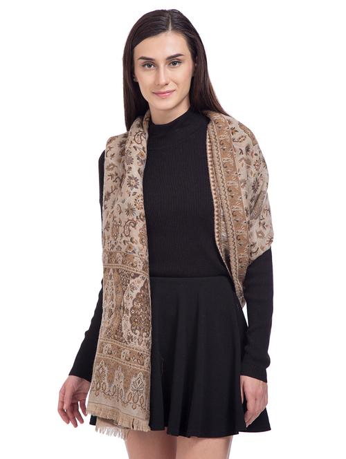 paisley woolen stole - 15630260 - Very Small Image - 1