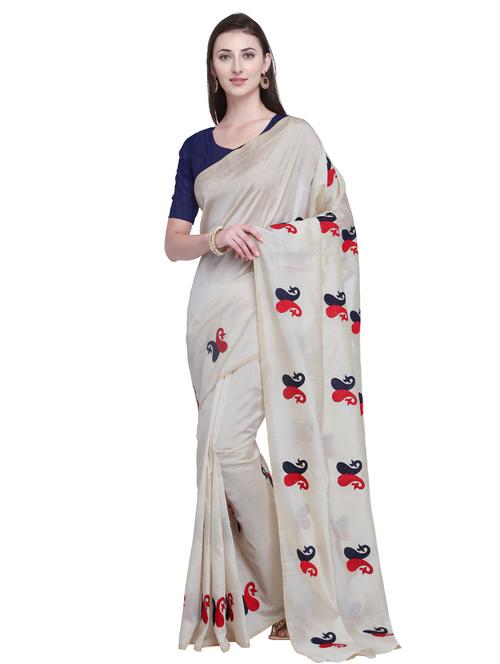 women's embroidered saree with blouse - 15635434 - Very Small Image - 1