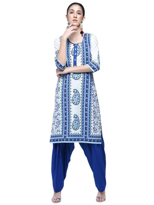 printed kurta with salwar set - 15635477 - Very Small Image - 1
