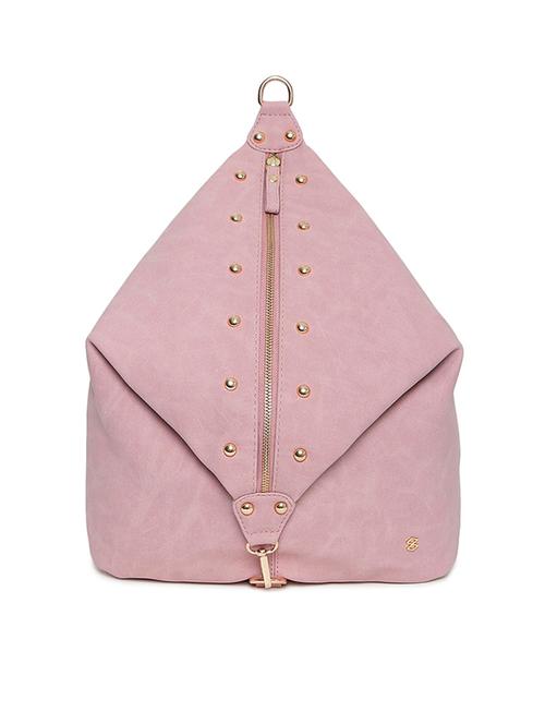 pink leatherette (pu) fashion backpack - 15637478 - Very Small Image - 1