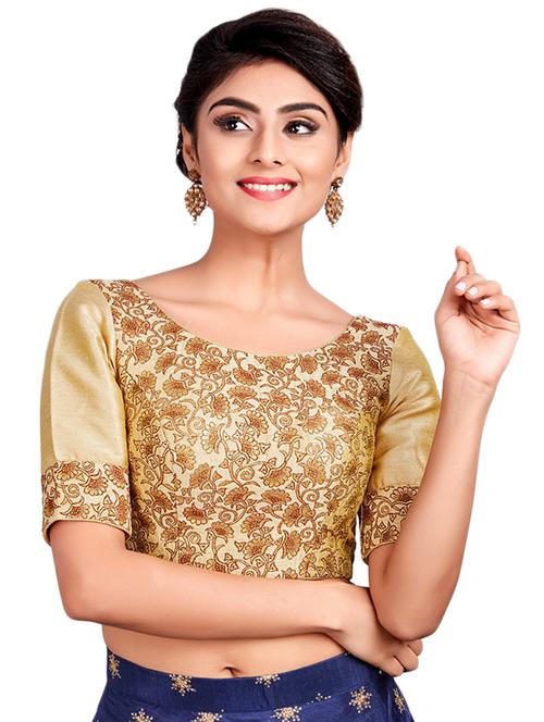 printed blouse with drawstring - 15637628 - Very Small Image - 1