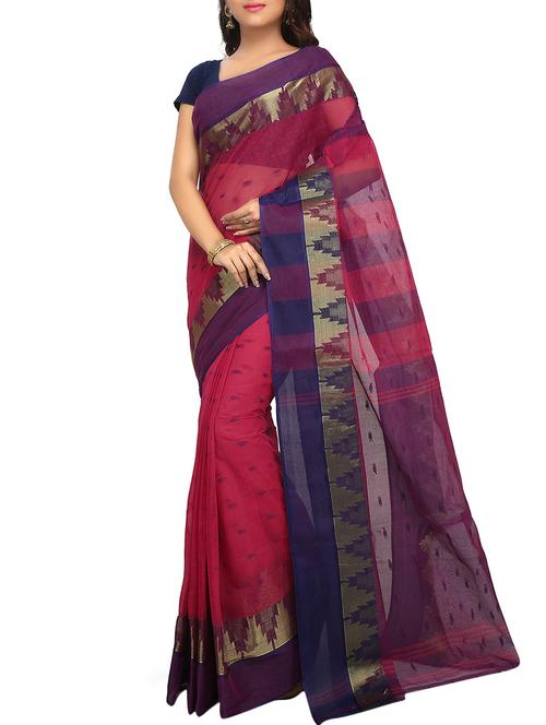 women's self design magenta colored saree - 15637721 - Very Small Image - 1