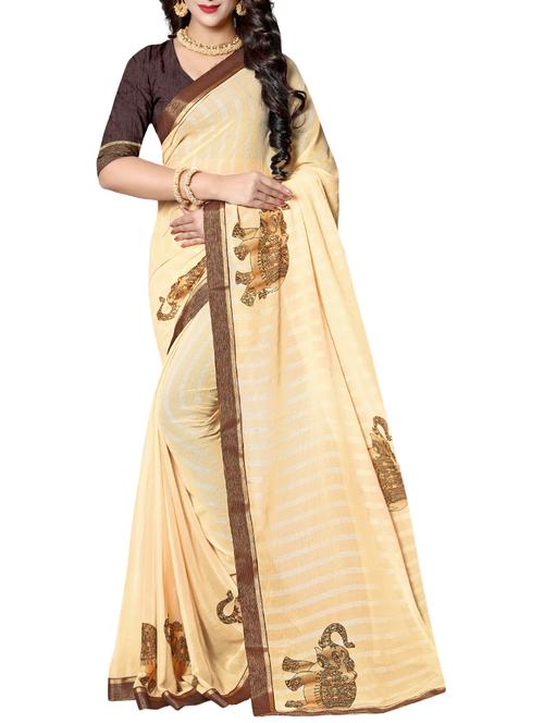 digital graphic printed saree with blouse - 15640053 - Very Small Image - 1