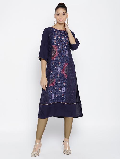 women's straight kurta - 15640224 - Very Small Image - 1