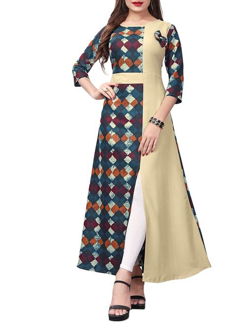 a-line geometrical kurta - 15640306 - Very Small Image - 1