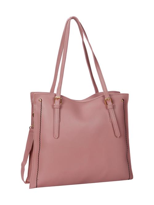 pink leatherette (pu) handbag - 15640446 - Very Small Image - 1