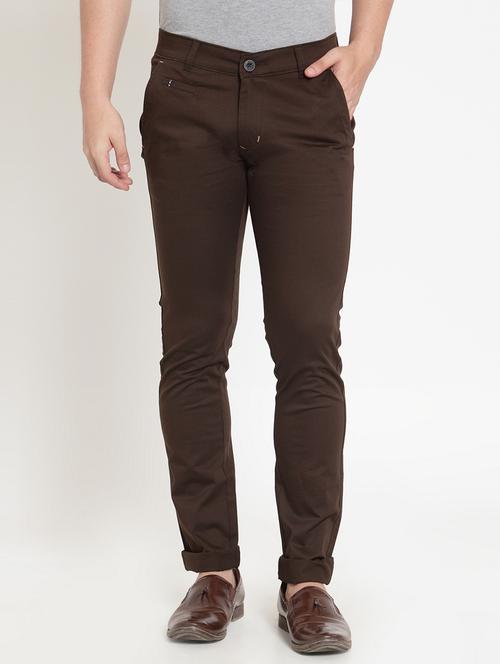 brown cotton chinos - 15640804 - Very Small Image - 1