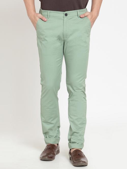 green cotton chinos - 15640824 - Very Small Image - 1