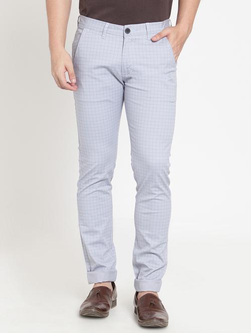 grey cotton chinos - 15640826 - Very Small Image - 1