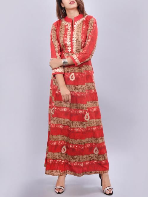 anarkali printed kurta - 15642574 - Very Small Image - 1