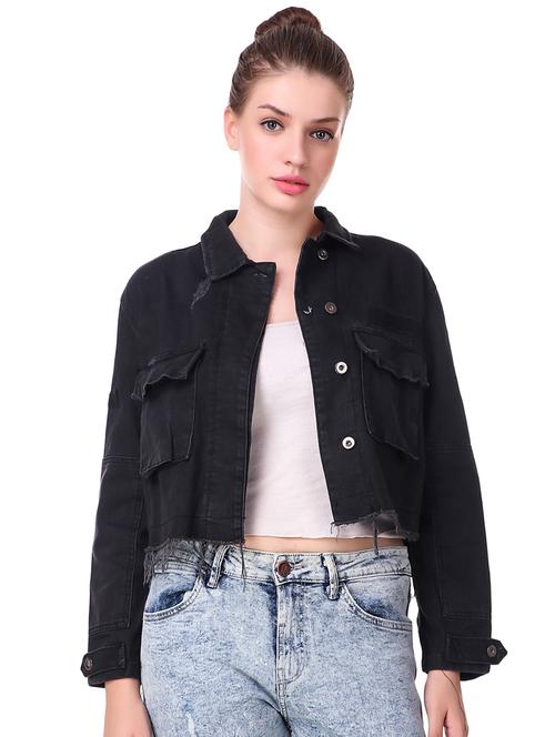 black denim jacket - 15643287 - Very Small Image - 1