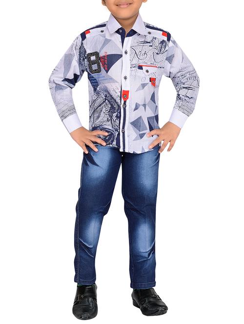 white cotton blend full length set - 15643433 - Very Small Image - 1