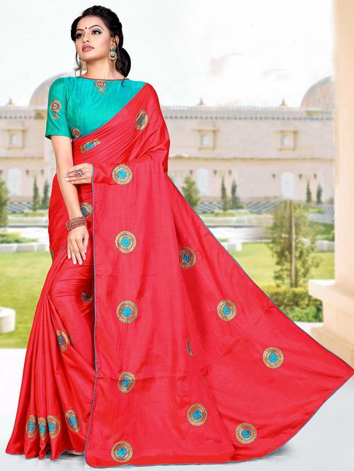women's embroidered saree with blouse - 15644432 - Very Small Image - 1