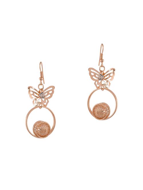 rose gold tone drop earrings - 15644928 - Very Small Image - 1