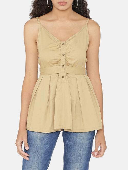 women's peplum shoulder strap top - 15646158 - Very Small Image - 1