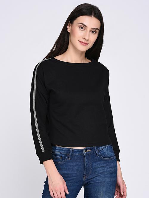 drop shoulder striped sweatshirt - 15646252 - Very Small Image - 1