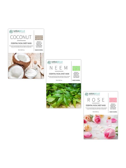 korea essential facial sheet mask (pack of 3) - 15647659 - Very Small Image - 1