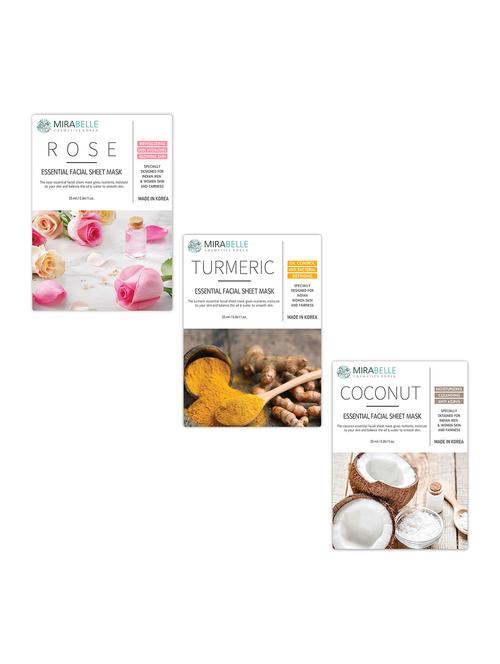 mirabelle korea essential facial sheet mask (pack of 3) - 15647663 - Very Small Image - 1