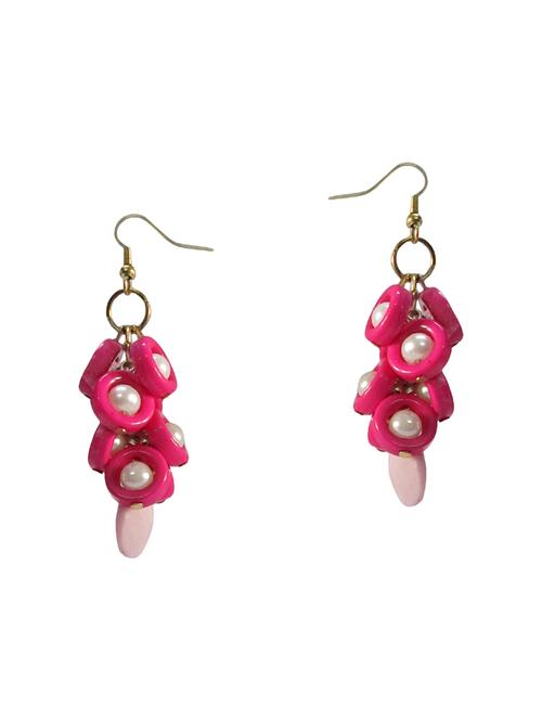 pink drop earrings - 15650713 - Very Small Image - 1