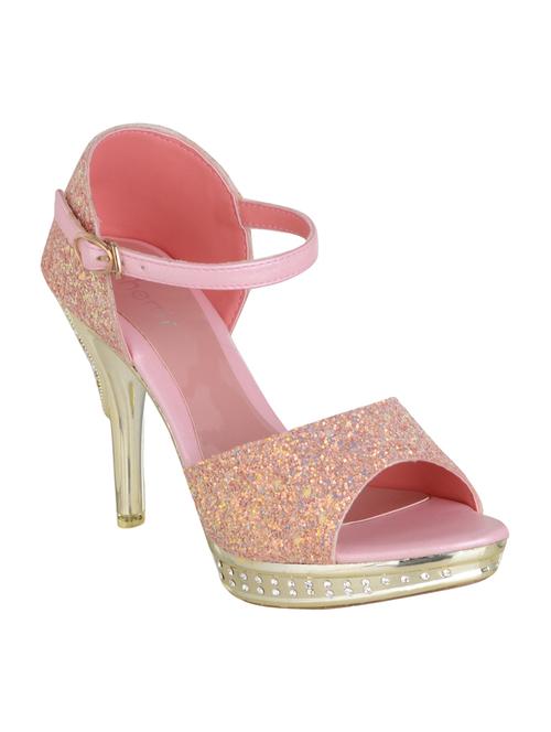 pink faux leather ankle strap sandals - 15651008 - Very Small Image - 1