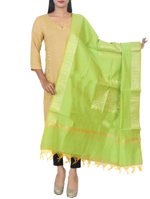 chanderi banarasi dupatta - 15652556 - Very Small Image - 1