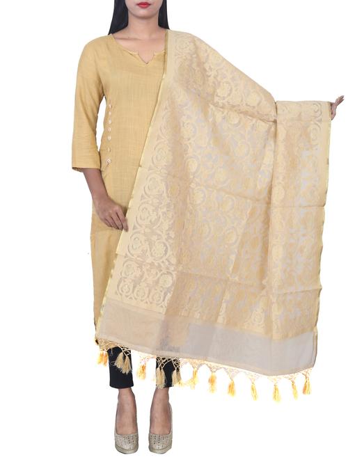 zari n resham weaving banarasi dupatta - 15652562 - Very Small Image - 1
