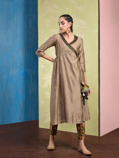 angrakha kurta with tassels - 15652909 - Very Small Image - 1