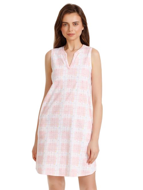 notch neck printed sleepshirt - 15653149 - Very Small Image - 1