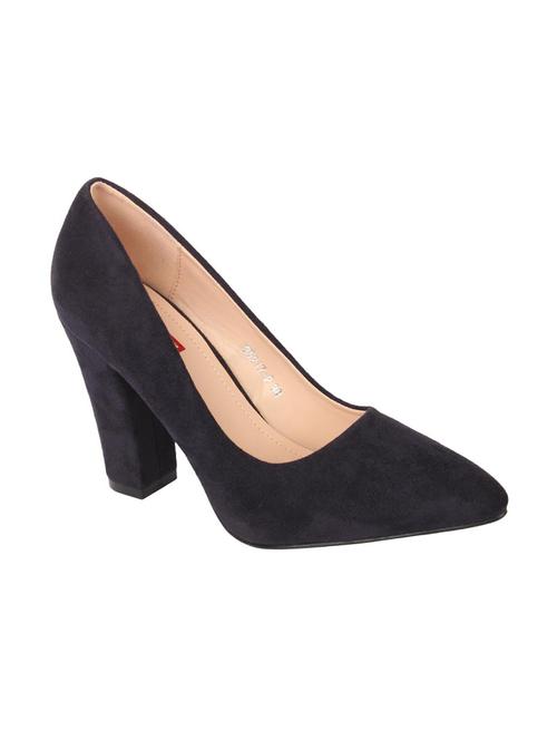 navy suede slip on pumps - 15654438 - Very Small Image - 1