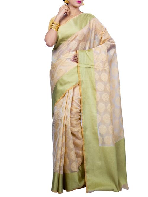 floral motif woven saree - 15655087 - Very Small Image - 1