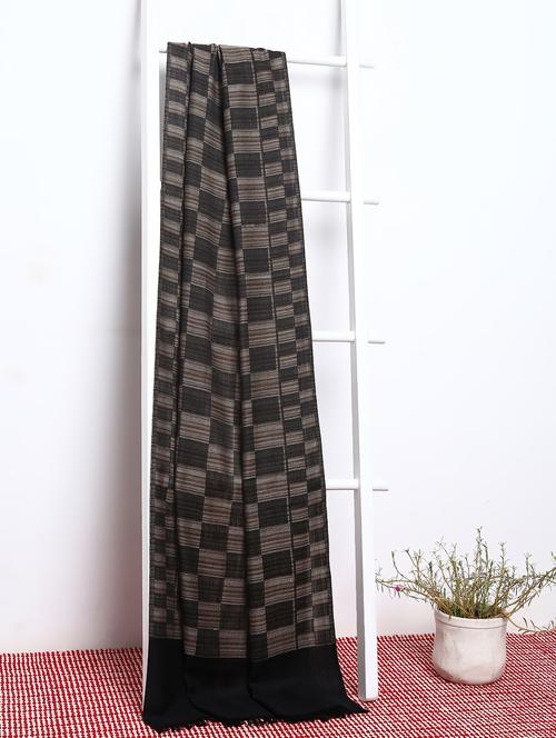 pashmina self weaving checks shawl - 15655383 - Very Small Image - 1