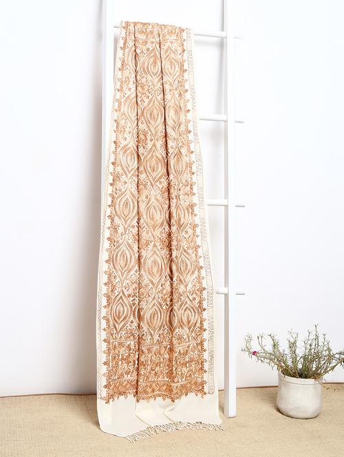 pashmina with embroidery work shawl - 15655394 - Very Small Image - 1