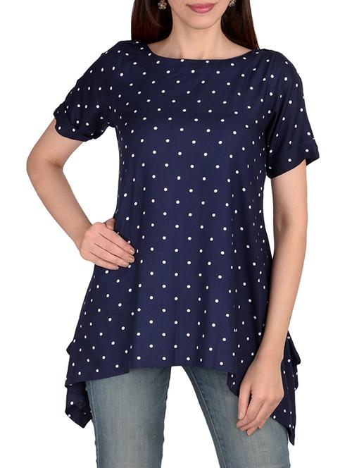 polka dotted asymmetric tunic - 15655451 - Very Small Image - 1