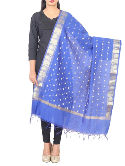 chanderi banarasi dupatta - 15655492 - Very Small Image - 1